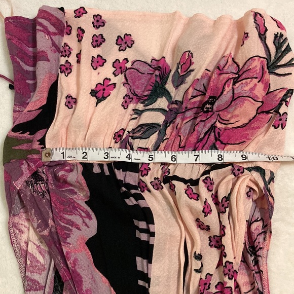 Floral Free People halter XL, pinks and black, NWT - Picture 14 of 15